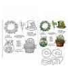 2025 Stamps and Dies for Card Making,Christmas Stamps and Dies Set for DIY Various Festivals Album Scrapbooking Birthdays Greeting CardLeaves Set view 1