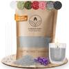 comforder Scented Candle Sand with Wicks, Pearled Candle, Wax Granules, 14oz Sand Wax Granules + 4 Wicks (Grey, Lavender) view 1