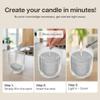 comforder Scented Candle Sand with Wicks, Pearled Candle, Wax Granules, 14oz Sand Wax Granules + 4 Wicks (Grey, Lavender) view 2