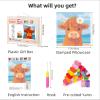 DIY Latch Hook Pillow Kits for Adults Cute Orange Baby Highland Cow Printed Pillowcase Crochet Yarns Hooking Handmade Pillow Cover Cushion for Home Sofa Decoration 17x17inch-114 view 2