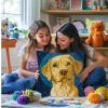 DIY Latch Hook Pillow Kits for Adults Cartoon Labrador Dog Printed Pillowcase Crochet Yarns Hooking Handmade Pillow Cover Cushion for Home Sofa Decoration 17x17inch-19 view 4