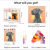 DIY Latch Hook Pillow Kits for Adults Great Dane Dog with Sunset Printed Pillowcase Crochet Yarns Hooking Handmade Pillow Cover Cushion for Home Sofa Decoration 17x17inch-2 view 2
