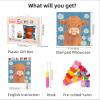 DIY Latch Hook Pillow Kits for Adults Cute Orange Baby Highland Cow Night Moon Printed Pillowcase Crochet Yarns Hooking Handmade Pillow Cover Cushion for Home Sofa Decoration 17x17inch-43 view 2