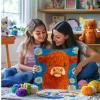 DIY Latch Hook Pillow Kits for Adults Cute Orange Baby Highland Cow Night Moon Printed Pillowcase Crochet Yarns Hooking Handmade Pillow Cover Cushion for Home Sofa Decoration 17x17inch-43 view 4