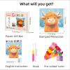 DIY Latch Hook Pillow Kits for Adults Cute Orange Baby Highland Cow Printed Pillowcase Crochet Yarns Hooking Handmade Pillow Cover Cushion for Home Sofa Decoration 17x17inch-136 view 2