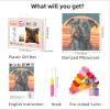 DIY Latch Hook Pillow Kits for Adults Cartoon Pitbull Dog with Sunset Printed Pillowcase Crochet Yarns Hooking Handmade Pillow Cover Cushion for Home Sofa Decoration 17x17inch-6 view 2