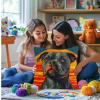 DIY Latch Hook Pillow Kits for Adults Cartoon Pitbull Dog with Sunset Printed Pillowcase Crochet Yarns Hooking Handmade Pillow Cover Cushion for Home Sofa Decoration 17x17inch-6 view 4