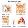 DIY Latch Hook Pillow Kits for Adults Cute Orange Baby Highland Cow Printed Pillowcase Crochet Yarns Hooking Handmade Pillow Cover Cushion for Home Sofa Decoration 17x17inch-79 view 2