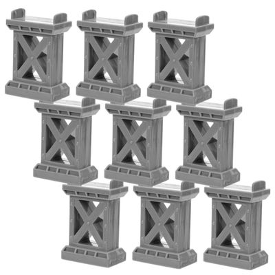 HOOTNEE 9pcs Sturdy Train Bridge Supports for Ho Scale Train Toy Tracks Bridge Risers