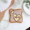 Punch Needle Coasters Kit Love Toast Pattern Punch Needle Kit with Yarns Embroidery Hoop Instruction, DIY Punch Needle Cat Coasters Kits view 1