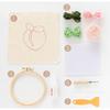 Punch Needle Coasters Kit Love Toast Pattern Punch Needle Kit with Yarns Embroidery Hoop Instruction, DIY Punch Needle Cat Coasters Kits view 4