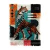 Elegant Leopard Vector Illustration Latch Hook Rug Kits Crochet Yarn Printed Match Embroidery Needlework Carpet Cover DIY Hook and Latch Kit Tapestry Christmas Floor Decoration 38x52cm(1) view 1
