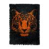 Flat Vector Illustration Face of Tiger Latch Hook Rug Kits Crochet Yarn Printed Match Embroidery Needlework Carpet Cover DIY Hook and Latch Kit Tapestry Christmas Floor Decoration 40x60cm(1) view 1
