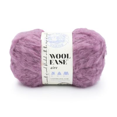 Lion Brand Wool-Ease Aire Yarn, Soft Yarn for Knitting, Crochet, and Crafts, Lilac, 1 Pack