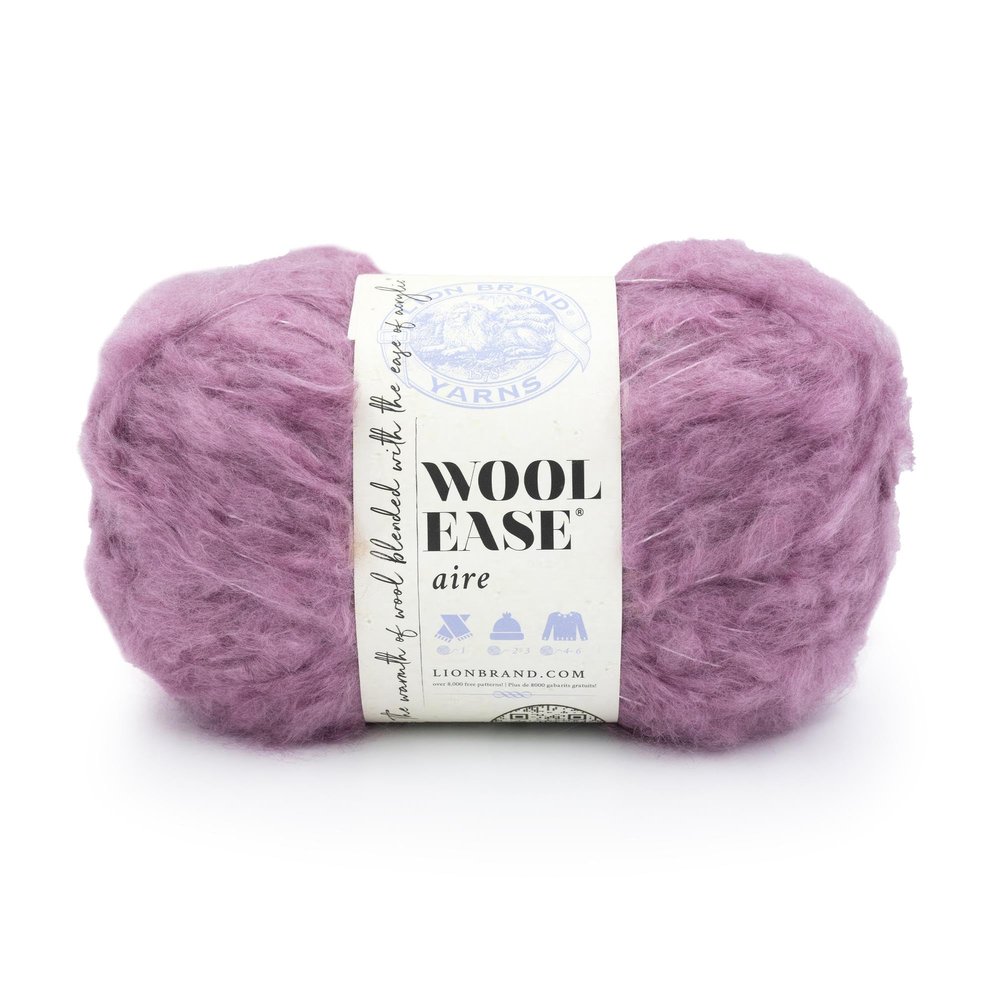 Lion Brand Wool-Ease Aire Yarn, Soft Yarn for Knitting, Crochet, and Crafts, Lilac, 1 Pack