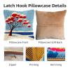 DIY Latch Hook Pillow Kits for Adults Winter Snow Lake Tree Printed Pillowcase Crochet Yarns Hooking Handmade Pillow Cover Cushion for Home Sofa Decoration 17x17inch-6 view 3