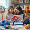 DIY Latch Hook Pillow Kits for Adults Winter Snow Lake Tree Printed Pillowcase Crochet Yarns Hooking Handmade Pillow Cover Cushion for Home Sofa Decoration 17x17inch-6 view 4