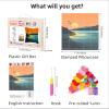 DIY Latch Hook Pillow Kits for Adults Beach Seaside and Sunset Scene Printed Pillowcase Crochet Yarns Hooking Handmade Pillow Cover Cushion for Home Sofa Decoration 17x17inch-10 view 2