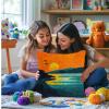 DIY Latch Hook Pillow Kits for Adults Beach Seaside and Sunset Scene Printed Pillowcase Crochet Yarns Hooking Handmade Pillow Cover Cushion for Home Sofa Decoration 17x17inch-10 view 4