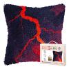 DIY Latch Hook Pillow Kits for Adults Lightning and Dark Clouds Printed Pillowcase Crochet Yarns Hooking Handmade Pillow Cover Cushion for Home Sofa Decoration 17x17inch-3 view 1