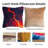 DIY Latch Hook Pillow Kits for Adults Lightning and Dark Clouds Printed Pillowcase Crochet Yarns Hooking Handmade Pillow Cover Cushion for Home Sofa Decoration 17x17inch-3 view 3