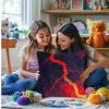 DIY Latch Hook Pillow Kits for Adults Lightning and Dark Clouds Printed Pillowcase Crochet Yarns Hooking Handmade Pillow Cover Cushion for Home Sofa Decoration 17x17inch-3 view 4
