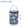 PATIKIL Knitting Bag for Yarn Storage, Small Size Crochet Organizer Strap Case Holder with Pocket for Crocheting Supplies Needles Hooks, Dark Blue view 2