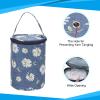 PATIKIL Knitting Bag for Yarn Storage, Small Size Crochet Organizer Strap Case Holder with Pocket for Crocheting Supplies Needles Hooks, Dark Blue view 3
