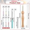 12 PCS Punch Needle Kit, Embroidery Punch Needle Tool Adjustable Embroidery Pen with Ergonomic Wooden Handle, 6 Sizes Interchangeable Needles, Complete Set for Beginners Adults DIY Craft view 2