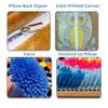 Toucans Couples and Flowers Latch Hook Kits Pillow DIY Crochet Yarn Printed Cushion Needlework Pillowcase Hook and Latch Kit Pillowcase Christmas Home Sofa Decor 43x43cm(6) view 3