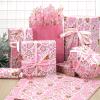 100 Sheet Christmas Tissue Paper, 20x14in Gingerbread Man Xmas Tree Cane Snowflake Pattern Art Paper for Christmas Party Home Decor Gift Crafts (Pink) view 4