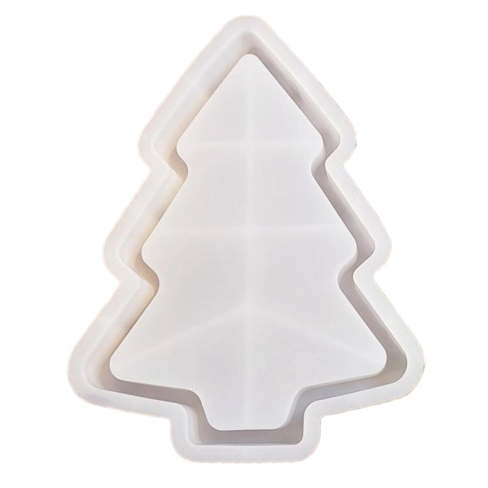 Christmas Silicone Molds, Tree-Shaped Dish Christmas Resin Mold, Flexible Easy Release Christmas Tree Mold Non-Stick Epoxy Resin Molds Tray for Jewelry Storage Tray Making