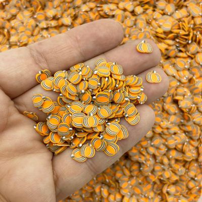Small Cartoon Pumpkin Halloween Polymer Clay Sprinkles, Spooky Faux Sprinkles, Polymer Clay Fake Sprinkles for Nail Art Slime Decoden Funfetti Jimmies - Not Edible (15 gram Bag)