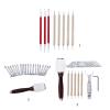 FeiYeup Leather Craft Tools Leather Stamping Tool Leather Carving Embossing Tools DIY Leather Craft Stamps Set T Shape Leather Craft Hammer view 4