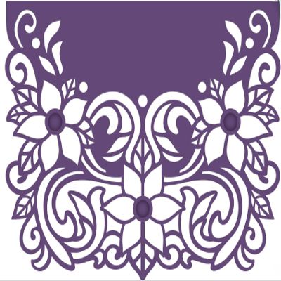 Creative Expressions Sue Wilson Frames & Tags Floral Melody Cover Plate Craft Die, Metal, 5.5 x 4.2 in