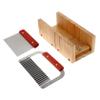 ULDIGI 1set Wooden Soap Cutter Ergonomic Wood Soap Cutting Tool for Handmade Includes Wavy and Straight Cutters for DIY Making and Crafting view 1