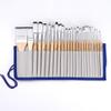 UOHLCX HBJWOV 24 Pcs Multi-Purpose Flat Paint Brush Kit Portable Nylon Paint Brush Set for for Student Beginner Aritst Painting view 1