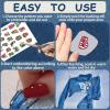 CRASPIRE 104Pcs A-Z Letters Water Soluble Embroidery Patterns Christmas Halloween Initial Alphabet Sewing Stick and Stitch A4 Transfers Fabric Stabilizers Wash Away Self Adhesive for Cloth DIY Lover view 4