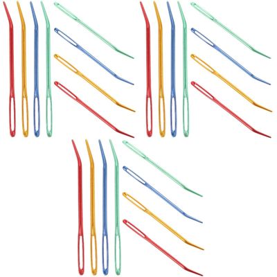 TOPPERFUN 24pcs Large-Eye Blunt Needles Multi-Function Yarn and Sewing Needles for Easy Crafting Knitting and Crocheting Projects Blunt Tapestry for Hand-Made Items