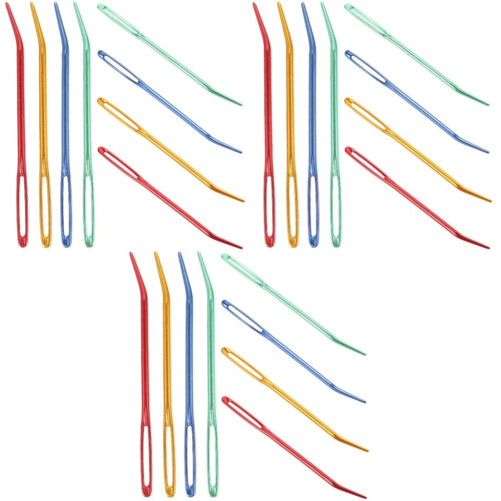 TOPPERFUN 24pcs Large-Eye Blunt Needles Multi-Function Yarn and Sewing Needles for Easy Crafting Knitting and Crocheting Projects Blunt Tapestry for Hand-Made Items