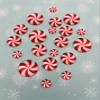 10 Red Peppermint Glass Cabochons, Red Peppermint Cabs, Christmas Cabochons, Peppermint Cabochons, Resin Embellishments, Jewelry Marking (10pcs 12mm) view 2