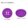 HARFINGTON 20pcs 36L Sewing Buttons 7/8"(23mm) Resin Round Flat 4-Hole Craft Replacement Buttons for Sewing Clothing and DIY, Purple view 2