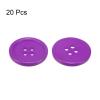 HARFINGTON 20pcs 36L Sewing Buttons 7/8"(23mm) Resin Round Flat 4-Hole Craft Replacement Buttons for Sewing Clothing and DIY, Purple view 3
