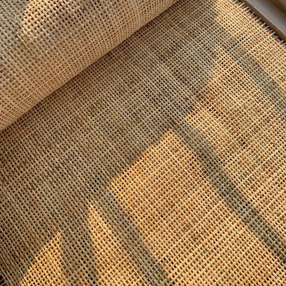 16" (1.3Feet) Width x 11.5 Feet Length Natural Rattan Roll, Rattan Cane Webbing Roll, Rattan, Caning Material, Rattan Fabric, Rattan Webbing, Rattan Material from Origin Asia for Cane Chair Furniture