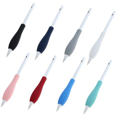 BRIGHTFUFU Stylus Silicone Grip Holder Sleeve Cover for Pencil Ergonomic Protective Sleeve - Texture Lightweight and Reduces Wrist Fatigue Black