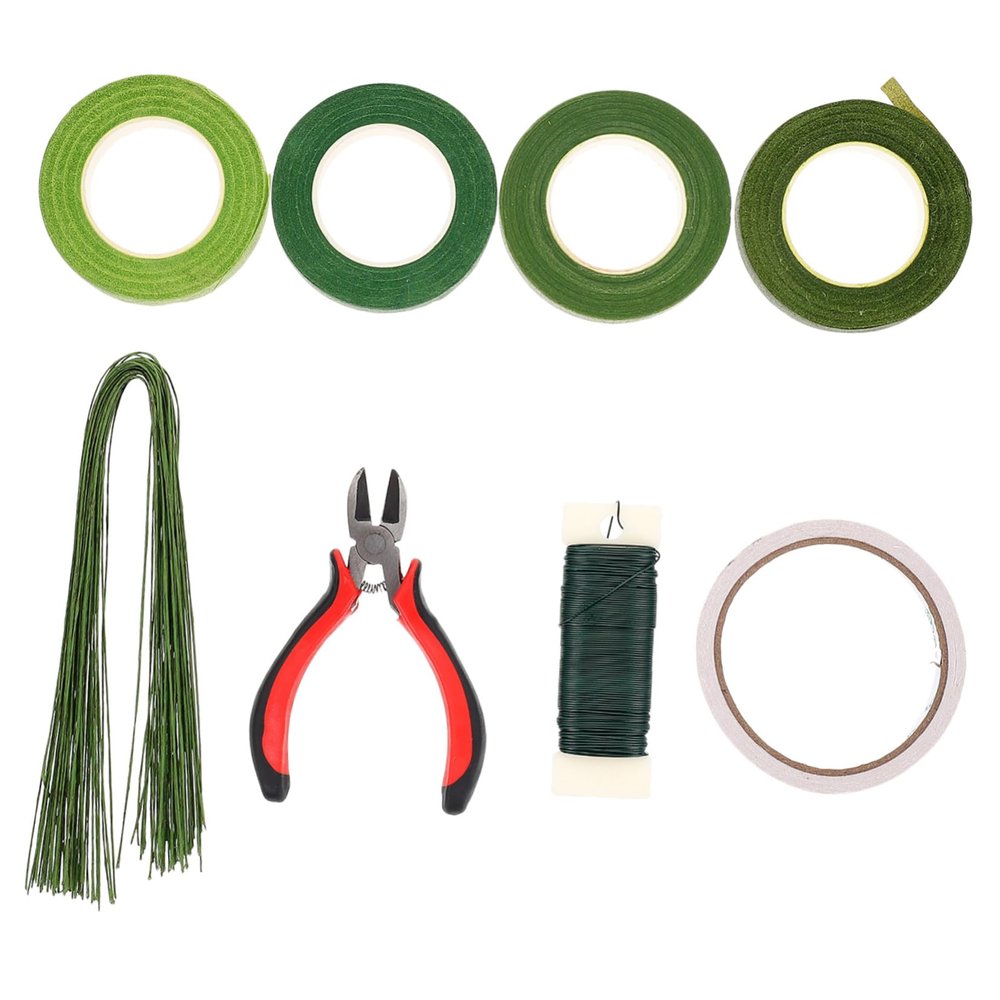Anneome Floral Wire Stems Handmade DIY Flower Making Wires Leaf Tape for Bouquets Wedding Decorations