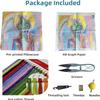 Sunflowers Under The Moon Embroidery Kit Pillowcase for Beginners,Cross Stitch Kits for Adults,DIY Pillow Cover Kit,for Living Room Sewing Art Home Decoration(18x18 inches) view 3