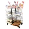 ZDMEI 30-Layer Drying Easel,Foldable Up and Down,Movable Art Drying Rack,Art School and Studio Work Storage Rack,Space Saving (Color: Black) view 1