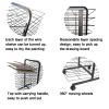 ZDMEI 30-Layer Drying Easel,Foldable Up and Down,Movable Art Drying Rack,Art School and Studio Work Storage Rack,Space Saving (Color: Black) view 4