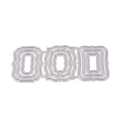 Geometry Cutting Dies Nesting Geometric Embossing Die Cuts For Birthday Card Making Scrapbooking Album Paper